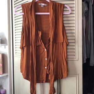 Burnt orange sleeveless Blouse